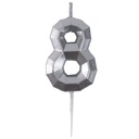 Свечи-цифры серебро 5см