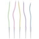 Свечи Волна пастель 13см(1шт)